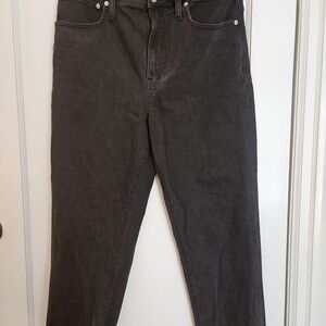Madewell Classic Straight Black Jeans, Size 30